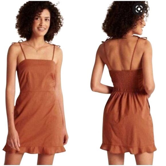 Abercrombie & Fitch burnt orange mini dress Small - Picture 1 of 8